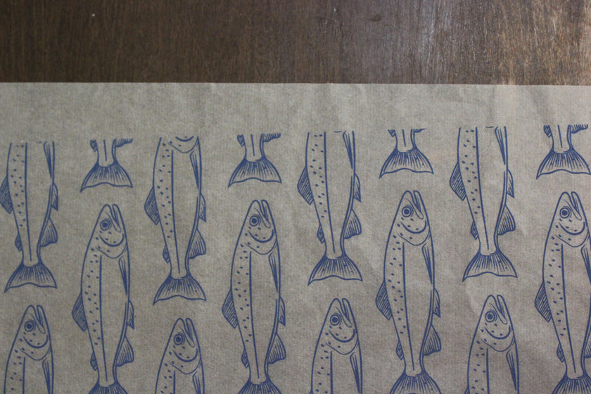 Trout Underglaze Rice Paper Transfer