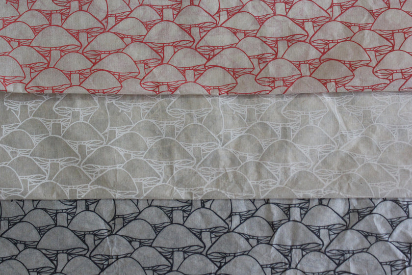 Cap Shroom Underglaze Rice Paper Transfer